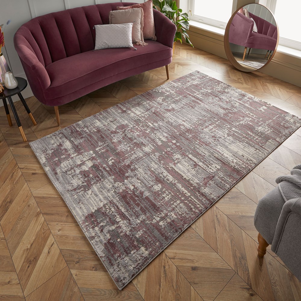 Vinci 1803 M Distressed Rugs in  Grey